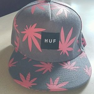 EUC WORN ONCE! HUF PLANTLIFE HAT PINK/GREY